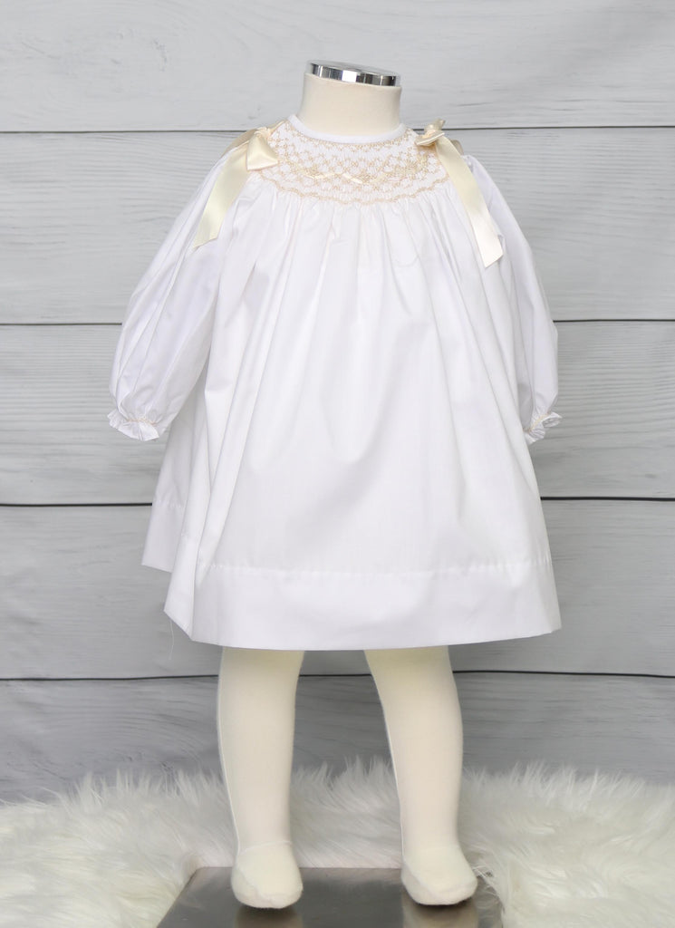 White Smocked Dress
