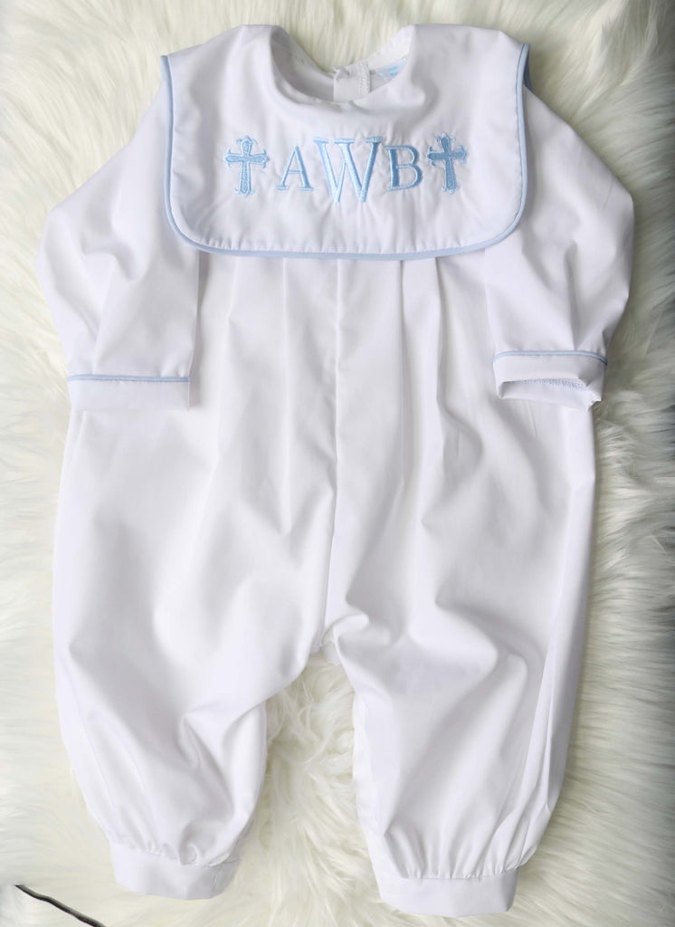 Baby Boy Christening Romper