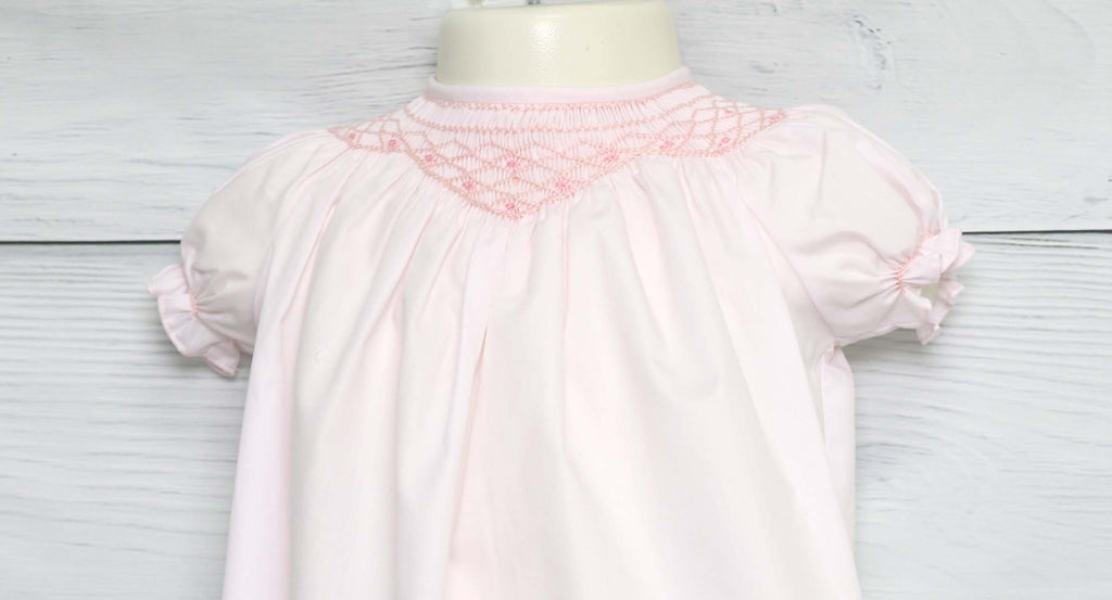 Baptism Dress for Baby Girl, Smocked Dresses, Christening Gown Girl,  Zuli Kids  DD108