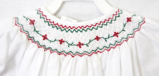 Smocked Christmas Dress Baby