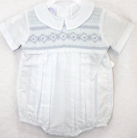 Baby boy smocked bubble