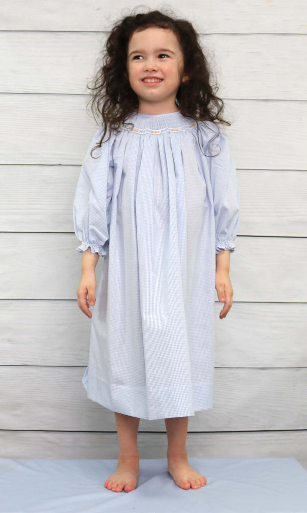 Baby girl long sleeve smocked dress