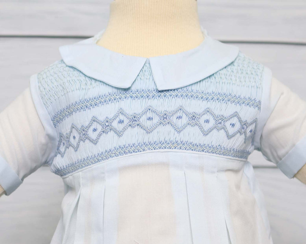 baby boy smocked bubble