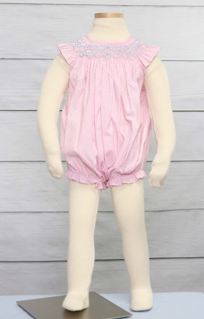 Baby girl bubble romper