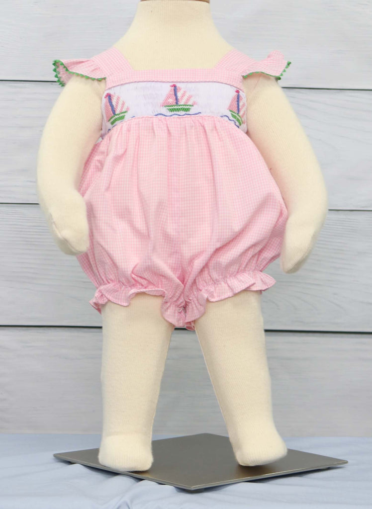 Baby girl bubble romper